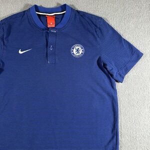 Nike‎ Chelsea Football Soccer Club (FC) Premier League Navy Polo Size Small